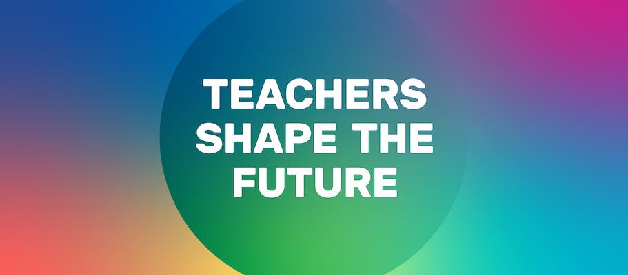 A Facebook cover image that says "Teachers Shape the Future"