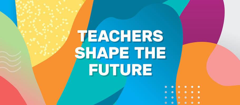 A Facebook cover image that says "Teachers Shape the Future"