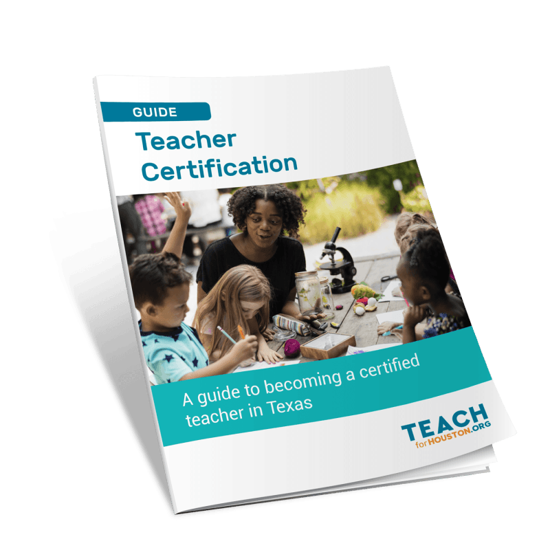 The cover of the TEACH for Houston Teacher Certification Guide